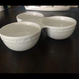 Nora Fleming pearl dot triple dish.